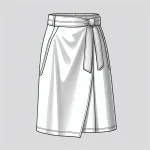 white wrap skirt image